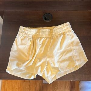 Athleta girl Heart the Hustle shorts, canary yellow